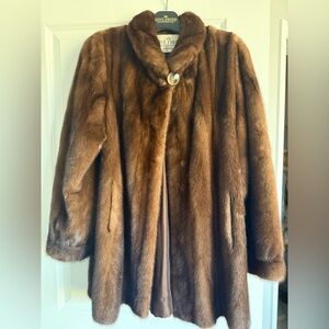 Mid-Length Mink Fur Coat